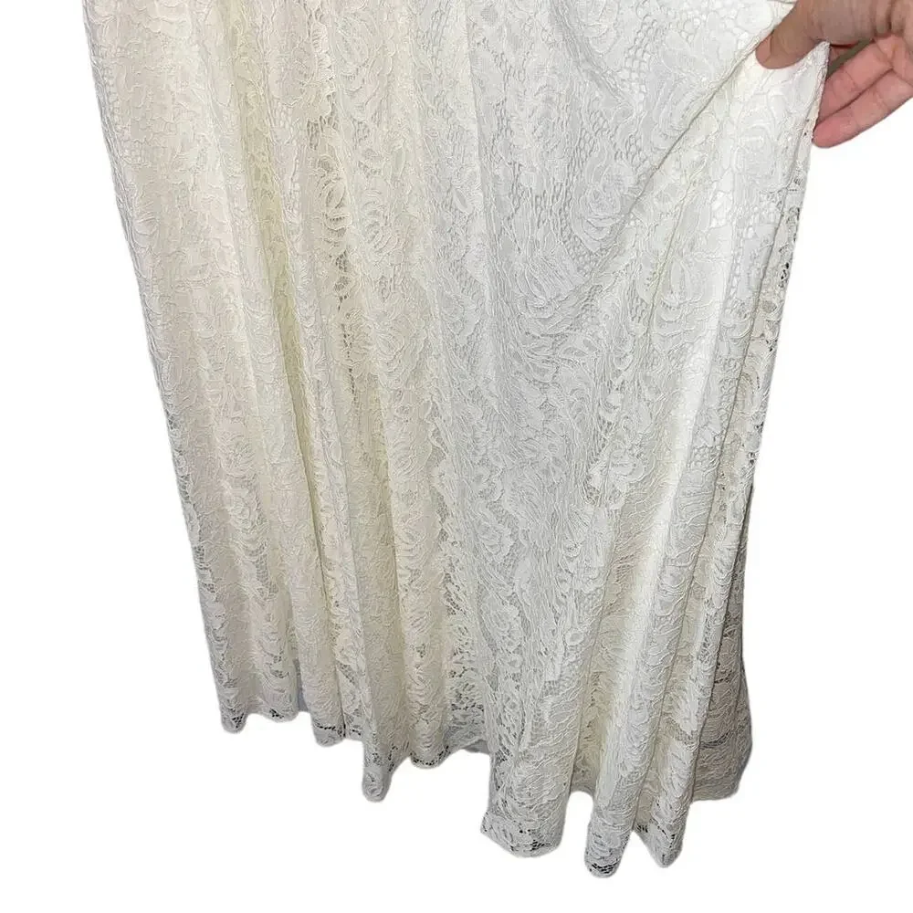 Fame and Partners Charlotte White Maxi Dress Size 2 - Picture 10 of 16